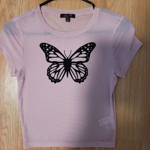 Dolls kill- mesh butterfly 🦋 top - size XS